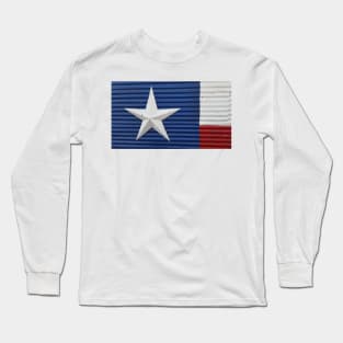 Red, White, and Blue in Barn Tin Pattern Long Sleeve T-Shirt